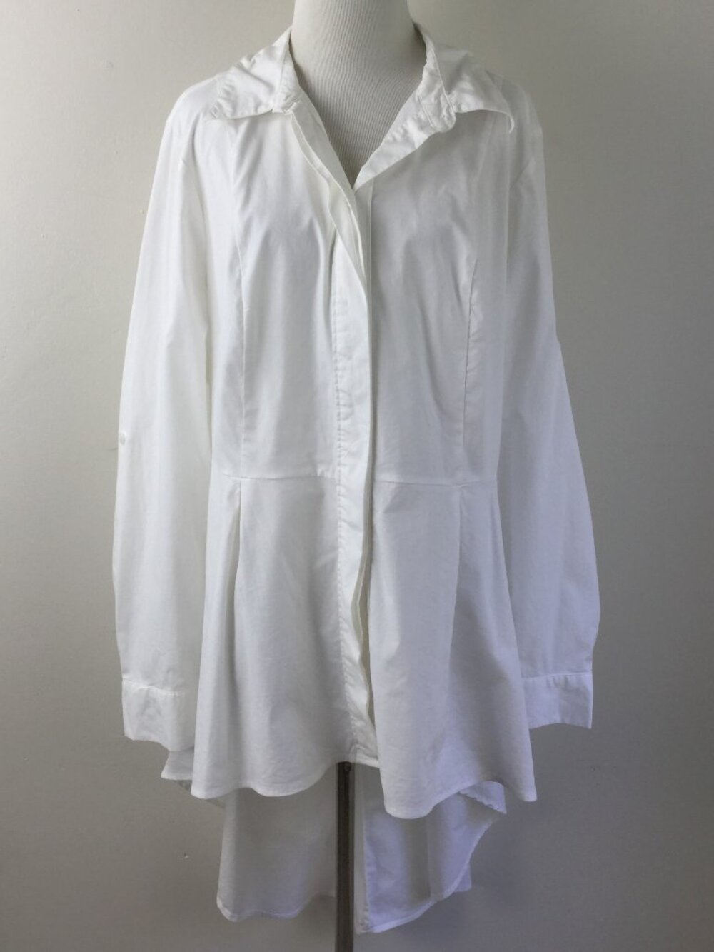 Lane Bryant White Hi Low Shirt 16